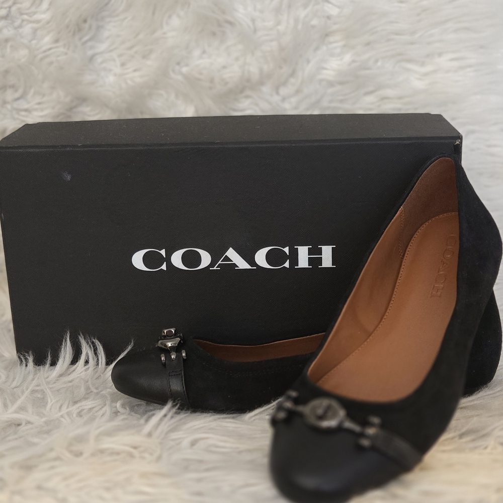 Coach Women's Black Ballet Flats